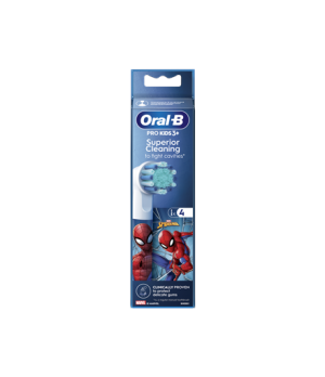 Oral-B Replacement Toothbrush Heads | EB10 4 refill Spiderman | Heads | For kids | Number of brush heads included 4