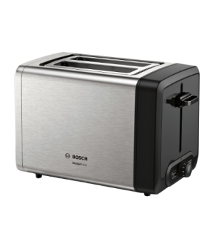 Bosch | DesignLine Toaster | TAT4P420 | Power 970 W | Number of slots 2 | Housing material Stainless Steel | Stainless steel/Bla