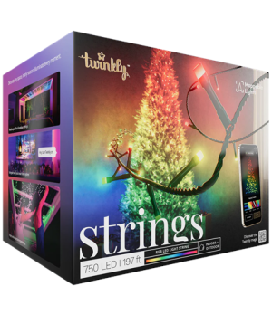 Twinkly Strings Smart LED 750 RGB, 60m, Black wire|Multicolor