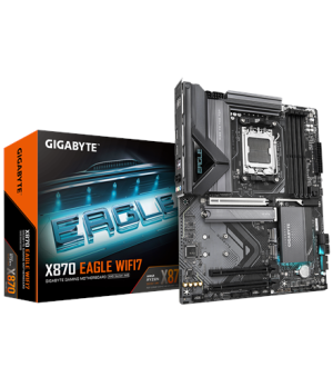 Gigabyte X870 EAGLE WIFI7 | Processor family AMD | Processor socket AM5 | DDR5 DIMM | Supported hard disk drive interfaces SATA,