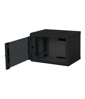 Digitus | Wall Mounting Cabinet | DN-19 07-U-SW | Black | IP protection class: IP20 Front door: Glass door, single opening Cabin