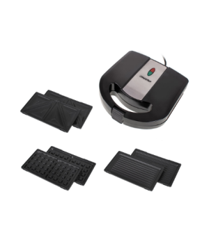 Mesko | Sandwich maker 3 in 1 | MS 3045 | 750 W | Number of plates 3 | Number of pastry 2 | Black/Silver