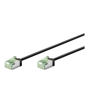 Goobay 74350 Ultra-Flexible CAT 8.1 Patch Cable, Slim, U/FTP, 0.15 m, Black | Goobay