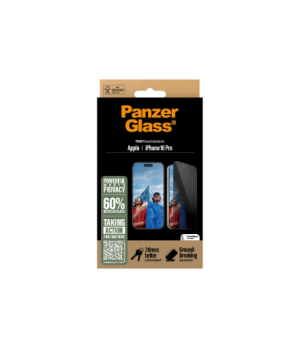 PanzerGlass Screen protector | Apple | iPhone 16 Pro | Glass | Black | Ultra-Wide Fit