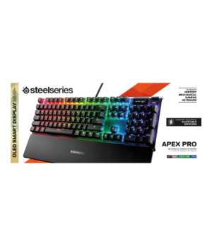 SteelSeries | Gaming Keyboard | Apex Pro TKL Gen 3 | ND Layout | Bluetooth | Black | 2.4 GHz / Bluetooth/ Wired | OmniPoint 3.0 