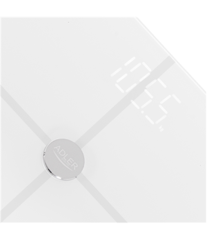 Adler Smart Bathroom Scale | AD 8187 | Maximum weight (capacity) 180 kg | Accuracy 100 g | Body Mass Index (BMI) measuring | Whi