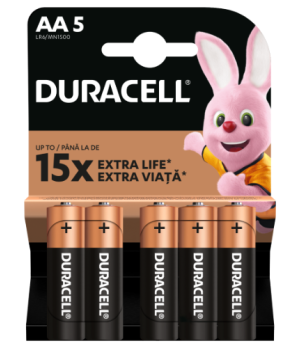 Baterijos DURACELL AA, 5 vnt.