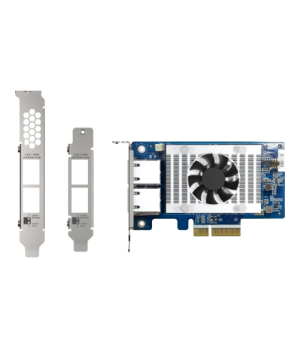 QNAP | Two 10GbE Ports with SR-IOV and iSCSI, Block-based, Supports Multiple Virtual Disk Modes | QXG-10G2T-X710 | PCIe 3.0 x4