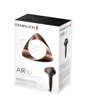 Remington The Salon Collection Air3D Hair Dryer | D7777 | 1800 W | Number of temperature settings 3 | Ionic function | Diffuser 