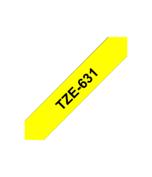 Brother | TZe-631 Laminated Tape | Black on Yellow | TZe | 8 m | 1.2 cm