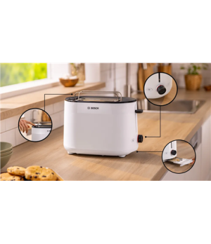 Bosch Compact Toaster | TAT2M121 MyMoment | Power 950 W | Number of slots 2 | Housing material Plastic | White