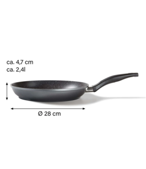 Stoneline Pan 7361 Frying Diameter 28 cm Suitable for induction hob Fixed handle Anthracite