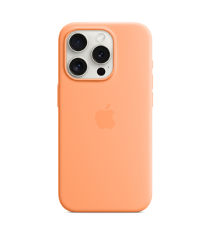 Apple | Silicone Case with MagSafe | Case with MagSafe | Apple | iPhone 15 Pro | Silicone | Orange Sorbet