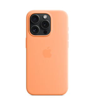 Apple | Silicone Case with MagSafe | Case with MagSafe | Apple | iPhone 15 Pro | Silicone | Orange Sorbet