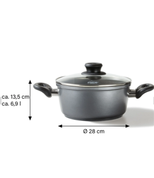 Stoneline | XXL Cooking pot | 7195 | 5 L | die-cast aluminium | Grey | Lid included