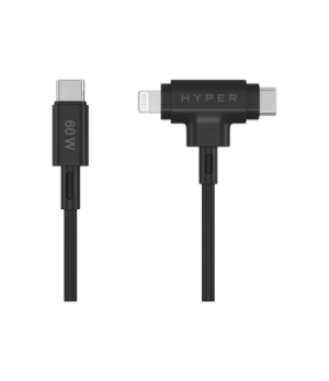 Hyper HyperJuice Silicone USB-C to USB-C and Lightning Hybrid 60W Cable