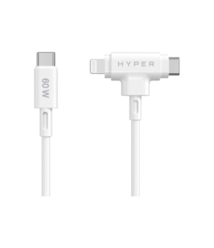 Hyper HyperJuice Silicone USB-C to USB-C and Lightning Hybrid 60W Cable