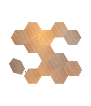 Nanoleaf|Elements Wood Look Hexagons Starter Kit (13 panels)|Cool White + Warm White