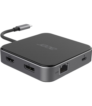 Acer 7-in-1 USB Type-C Dock | Ethernet LAN (RJ-45) ports 1 | DisplayPorts quantity 1 | HDMI ports quantity 1