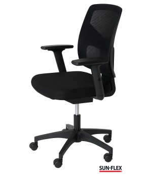 Biuro kėdė SUN-FLEX  OFFICECHAIR su tinkeliu, juoda