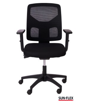 Biuro kėdė SUN-FLEX  OFFICECHAIR su tinkeliu, juoda