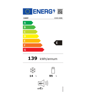 Candy Refrigerator | COHS 45EB | Energy efficiency class E | Freestanding | Larder | Height 85 cm | Fridge net capacity 95 L | F