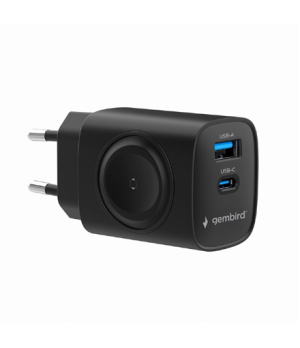 Gembird 2-in-1 20 W Apple Watch and Phone Fast Charger | TA-UC-PDQCW20-01-BK