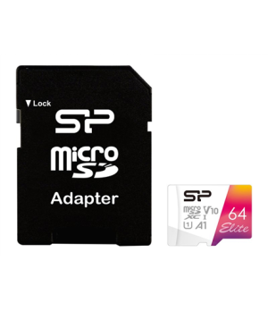 Silicon Power | microSDHC UHS-I Memory Card | Elite | 64 GB | microSDHC/SDXC | Flash memory class 10