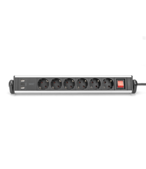 Digitus | Office Power Strip | DA-70624 | Silver/Black