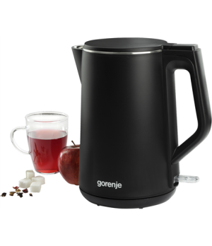 Gorenje | Kettle | K15DWBK | Electric | 2200 W | 1.5 L | Stainless steel | 360° rotational base | Black