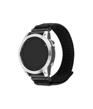 Fixed | Sporty Strap for Garmin QuickFit 26mm | 160-210 | Black | Nylon