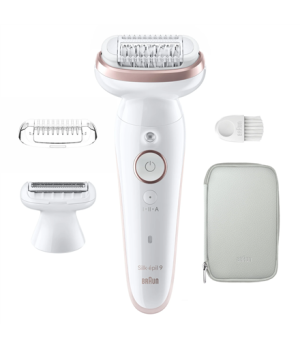 Braun Epilator | SES9-030 Silk épil 9 | Operating time (max) 50 min | Number of power levels 2 | Wet & Dry | White/Rose