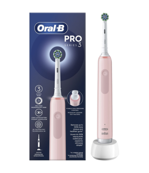 Oral-B Electric Toothbrush | Pro3 Pink X-Clean | Rechargeable | For adults | Number of brush heads included 1 | Number of teeth 