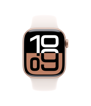 Apple Watch Series 10 | Smart watch | GPS (satellite) | Always-On Retina display | 42mm | Waterproof | Rose Gold