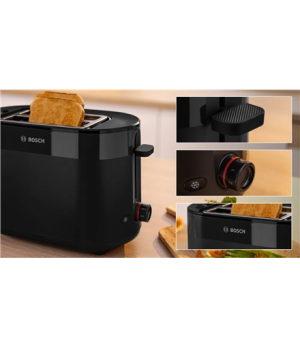 Bosch Compact Toaster | TAT2M123 MyMoment | Power 950 W | Number of slots 2 | Housing material Plastic | Black