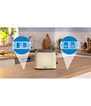 Bosch Compact Toaster | TAT3M127 MyMoment | Number of slots 2 | Housing material Plastic | Beige