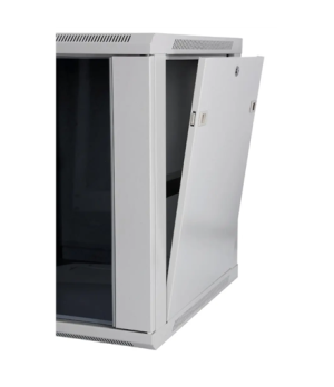 SOMI Networks | 6U, 19″ Network Wall Cabinet | 6U-60/40C | Gray | With Front Glass Doors Assembled | Depth: 40 cm