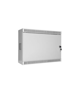 SOMI Networks | 3U, 19” Standard Vertical Installation Vertical Mount Cabinet | 3U-54/18SN | Gray | Cable Entrances Steel Doors 