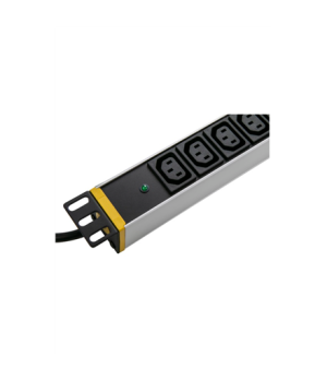 SOMI Networks | 1U, 19″, 12x C13 Aluminium PDU Power Panel with Indicator | PDU12C13ASP | Silver | No Switch No Protection Schuk