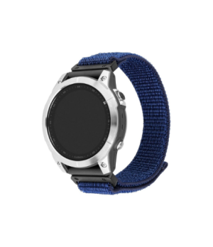 Fixed | Sporty Strap for Garmin QuickFit 22mm | 160-210 mm | Dark blue | Nylon