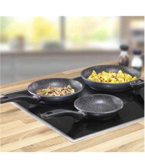 Stoneline | Pan set of 3 | 6882 | Frying | Diameter 16/20/24 cm | Suitable for induction hob | Fixed handle | Grey