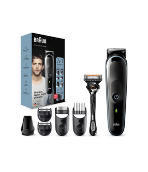 Braun All-in-one trimmer MGK5345 Cordless and corded Number of length steps 13 Black/Blue