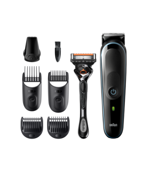 Braun All-in-one trimmer MGK5345 Cordless and corded Number of length steps 13 Black/Blue