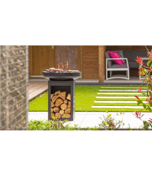 RedFire | Matanzas Firepit Plancha with Wood Storage | MAT62