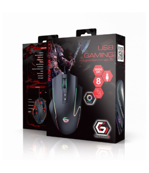 Gembird | USB gaming RGB backlighted mouse | MUSG-RAGNAR-RX300 | Optical mouse | Black