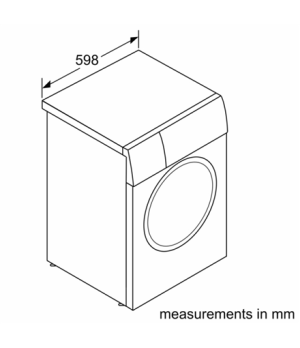 Bosch | Washing Machine | WAN2801LSN | Energy efficiency class A | Front loading | Washing capacity 8 kg | 1400 RPM | Depth 59 c