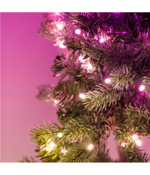 Twinkly Pre-lit Wreath Smart LED 50 RGBW (Multicolor + White) | Twinkly | Pre-lit Wreath Smart LED 50 | RGBW – 16M+ colors + War