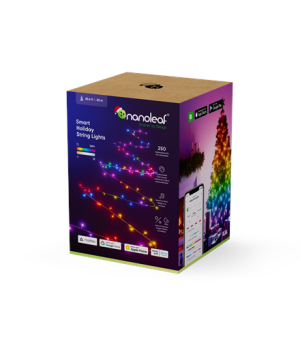 Nanoleaf|1D Outdoor Holiday String Lights Starter Kit 250LED 20m|18 W|RGBW|WiFi, Matter