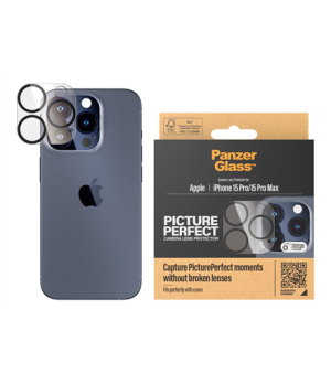 PanzerGlass | PicturePerfect | Lens protection | Apple | iPhone 15 Pro/15 Pro Max | Glass | Black