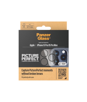 PanzerGlass | PicturePerfect | Lens protection | Apple | iPhone 15 Pro/15 Pro Max | Glass | Black